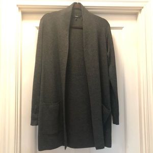 THEORY Wool-Blend Open Front Cardigan - LUXURIOUS